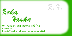 reka haska business card